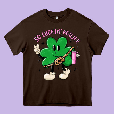 So Luckin Boujee Heavy Core Tee Designed By Maliassmallbusiness