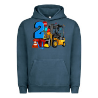 Pigment Midnight Navy forklift birthday two Urban Hoodie - Artiststas