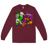 Burgundy Halloween RN Registered Nurse Long Sleeve Tee - NancyCooperArtShop