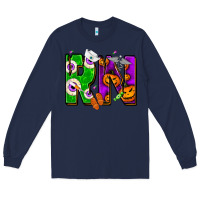 Navy Halloween RN Registered Nurse Long Sleeve Tee - NancyCooperArtShop