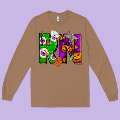 Halloween Rn Registered Nurse Long Sleeve Tee Designed By Nancycooperartshop