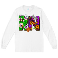 White Halloween RN Registered Nurse Long Sleeve Tee - NancyCooperArtShop