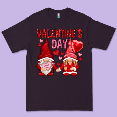 Valentines Day With Gnomies Premium Tee Designed By Nancycooperartshop