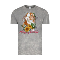 Cloud Rock happy easter with bunny and sunflowers Vintage Tee - RanaPortraitStore