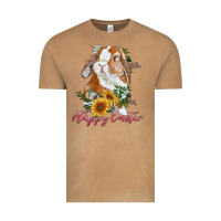 Vintage Camel happy easter with bunny and sunflowers Vintage Tee - RanaPortraitStore