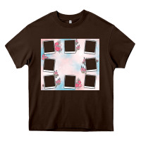 Chocolate Brown add your text photo collage life Heavy Core Tee - MaliasSmallBusiness
