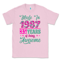 Bubblegum Pink made in 1987, 35 years of being awesome Classic Tee - Jasminsmagicworld
