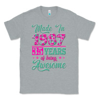 Heather Grey made in 1987, 35 years of being awesome Classic Tee - Jasminsmagicworld