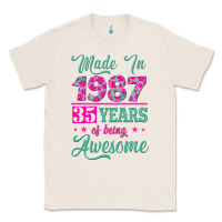 Natural made in 1987, 35 years of being awesome Classic Tee - Jasminsmagicworld
