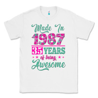 White made in 1987, 35 years of being awesome Classic Tee - Jasminsmagicworld
