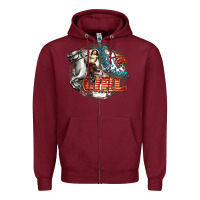 Burgundy All American Girl Zipper Hoodie - FaDigitalArtStudio