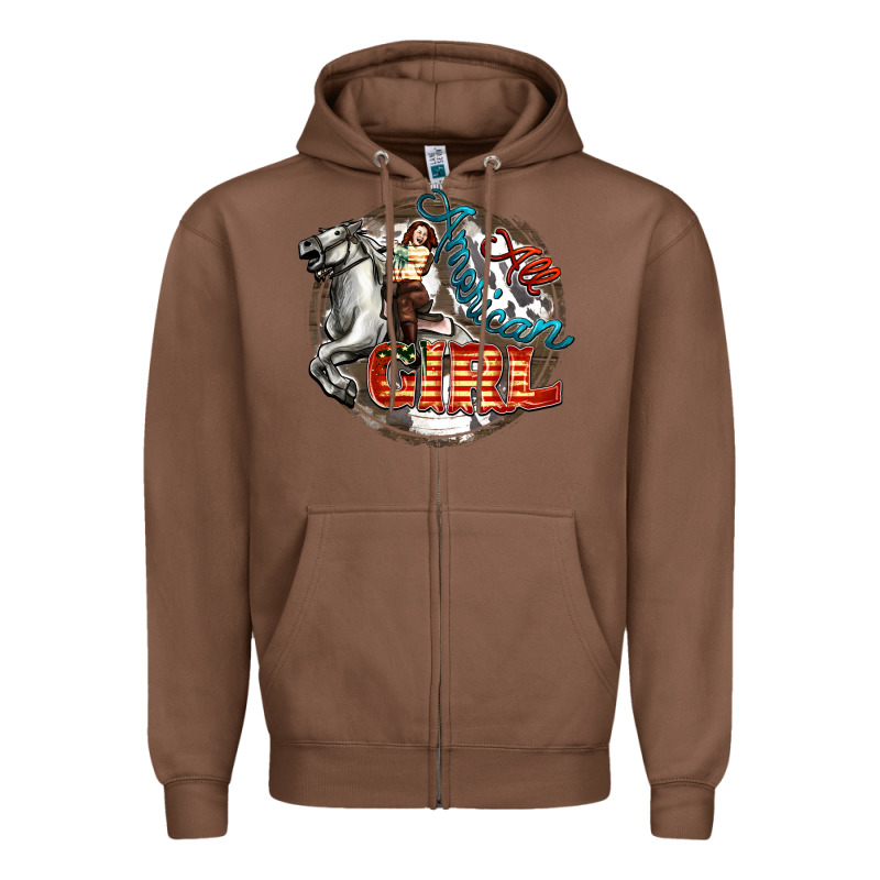 All American Girl Zipper Hoodie by FaDigitalArtStudio | Teevron