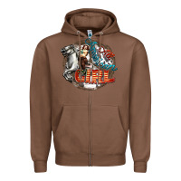 Chestnut All American Girl Zipper Hoodie - FaDigitalArtStudio