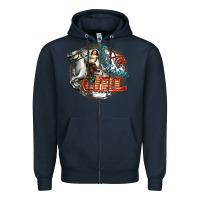 Navy All American Girl Zipper Hoodie - FaDigitalArtStudio