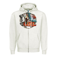Oatmeal Heather All American Girl Zipper Hoodie - FaDigitalArtStudio