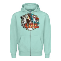 Seafoam All American Girl Zipper Hoodie - FaDigitalArtStudio