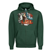 Sports Green All American Girl Zipper Hoodie - FaDigitalArtStudio