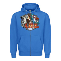 True Royal All American Girl Zipper Hoodie - FaDigitalArtStudio
