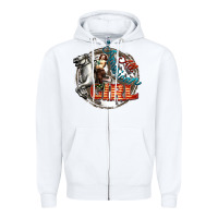 White All American Girl Zipper Hoodie - FaDigitalArtStudio