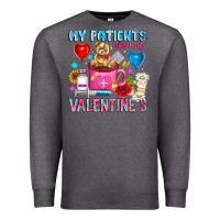 Charcoal Heather My Patients is Valentines Premium Sweatshirt - CowhideDigitalArt