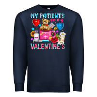 Navy My Patients is Valentines Premium Sweatshirt - CowhideDigitalArt