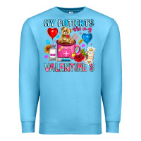 Ocean Blue My Patients is Valentines Premium Sweatshirt - CowhideDigitalArt