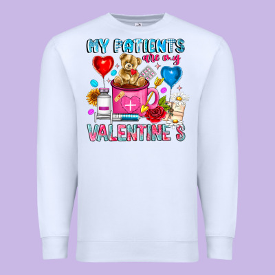 My Patients Is Valentines Premium Sweatshirt Designed By Cowhidedigitalart