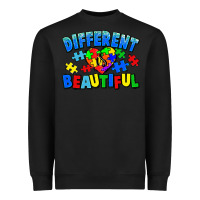 Black Different is beautiful Autism Heavyweight Sweatshirt - CowGirlArtShop