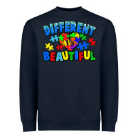 Navy Different is beautiful Autism Heavyweight Sweatshirt - CowGirlArtShop