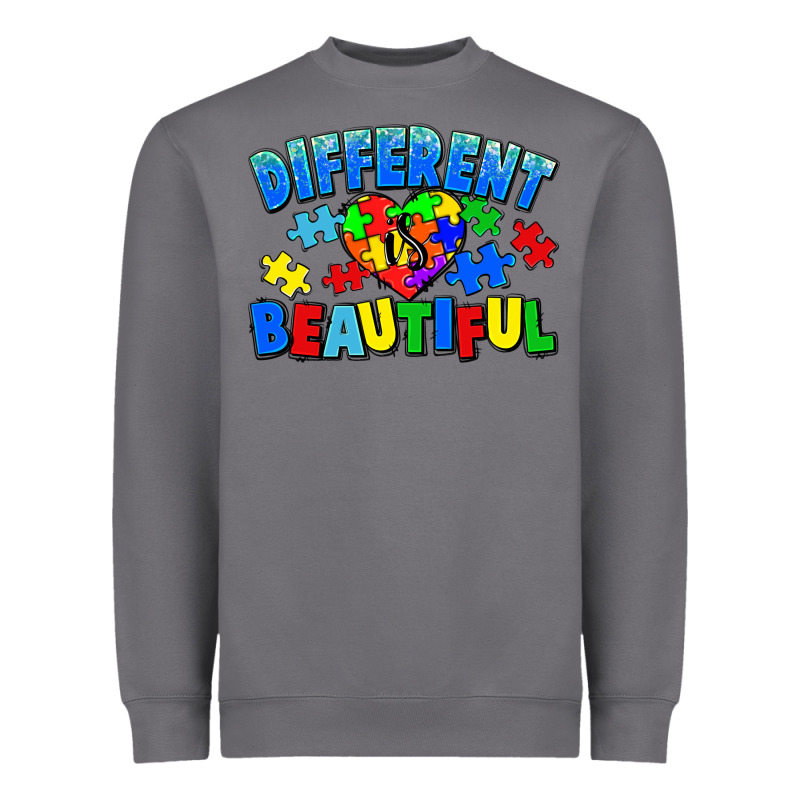 Different Is Beautiful Autism Heavyweight Sweatshirt by CowGirlArtShop | Teevron