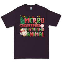 Plum merry christmas ya filthy animal Premium Tee - MaliasSmallBusiness