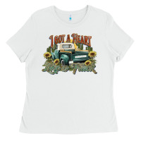 White i got a heart like a truck western sunflower Ladies Tee - NancyCooperArtShop