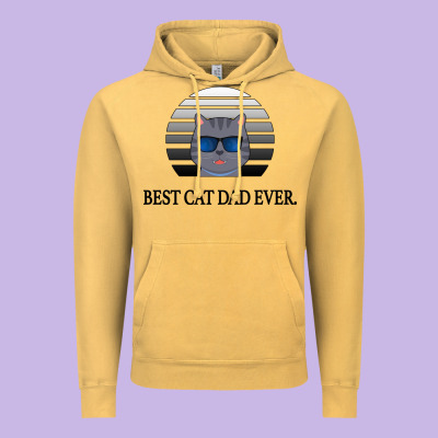 Best Cat Dad Ever Vintage Hoodie Designed By Bettercallsaul