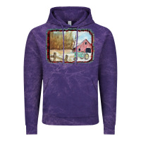 Cloud Purple Christmas Barn Tractor Snow Vintage Hoodie - Bettercallsaul