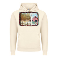 Vintage Artic Christmas Barn Tractor Snow Vintage Hoodie - Bettercallsaul