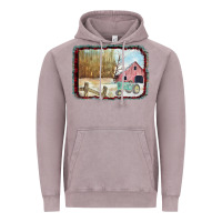 Vintage Zinc Christmas Barn Tractor Snow Vintage Hoodie - Bettercallsaul