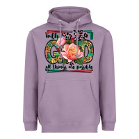 Lavender With god all things are possible leopard frame Heavyweight Hoodie - LillyAllenDesigns