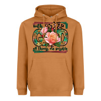 Meerkat With god all things are possible leopard frame Heavyweight Hoodie - LillyAllenDesigns