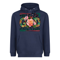 Navy With god all things are possible leopard frame Heavyweight Hoodie - LillyAllenDesigns