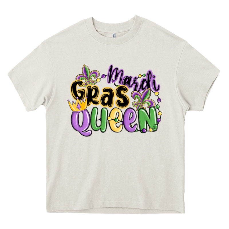Mardi Gras Queen Heavy Core Tee by MaliasSmallBusiness | Teevron