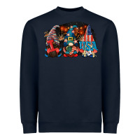 Navy i love usa gnomes 4th of july Heavyweight Sweatshirt - CowGirlArtShop