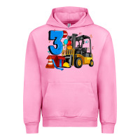 Fuchsia Pink forklift birthday three Urban Hoodie - Artiststas