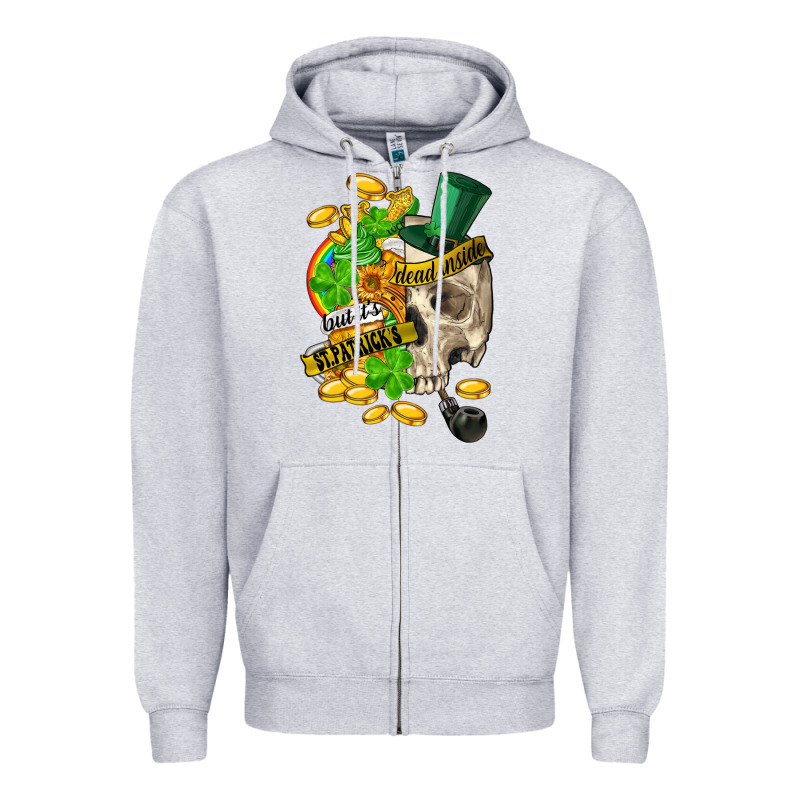 When You Are Dead Inside But Its St.patricks Zipper Hoodie by FaDigitalArtStudio | Teevron