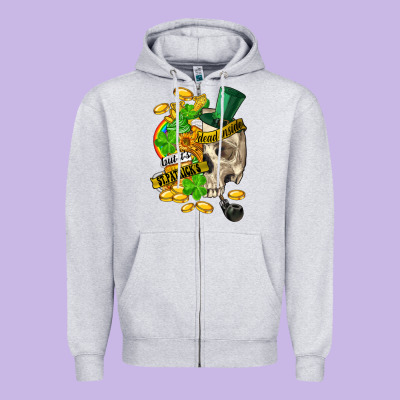When You Are Dead Inside But Its St.patricks Zipper Hoodie Designed By Fadigitalartstudio