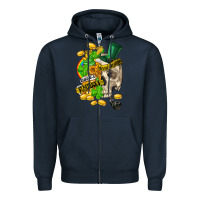 Navy when you are dead inside but its st.patricks Zipper Hoodie - FaDigitalArtStudio
