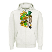 Oatmeal Heather when you are dead inside but its st.patricks Zipper Hoodie - FaDigitalArtStudio
