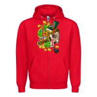 Red when you are dead inside but its st.patricks Zipper Hoodie - FaDigitalArtStudio