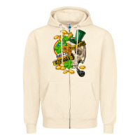 Sandshell when you are dead inside but its st.patricks Zipper Hoodie - FaDigitalArtStudio