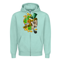 Seafoam when you are dead inside but its st.patricks Zipper Hoodie - FaDigitalArtStudio