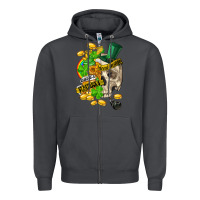 Smoke when you are dead inside but its st.patricks Zipper Hoodie - FaDigitalArtStudio